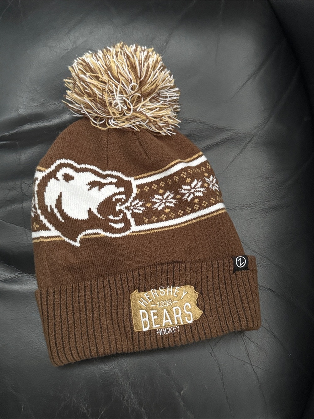 Hershey Bears Brown Pom Knit Beanie
